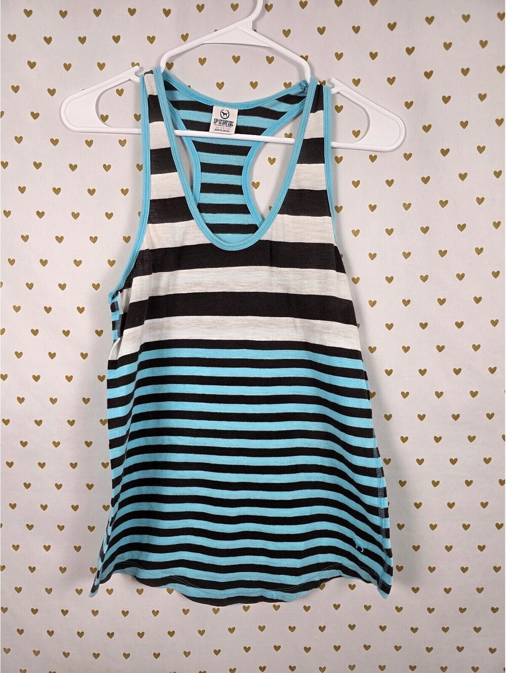 Victorias Secret PINK Striped Tank Top Y2k Vintage XS